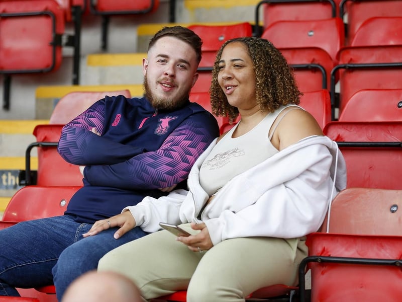 Stags fans ahead of kick-off at Gresty Road.