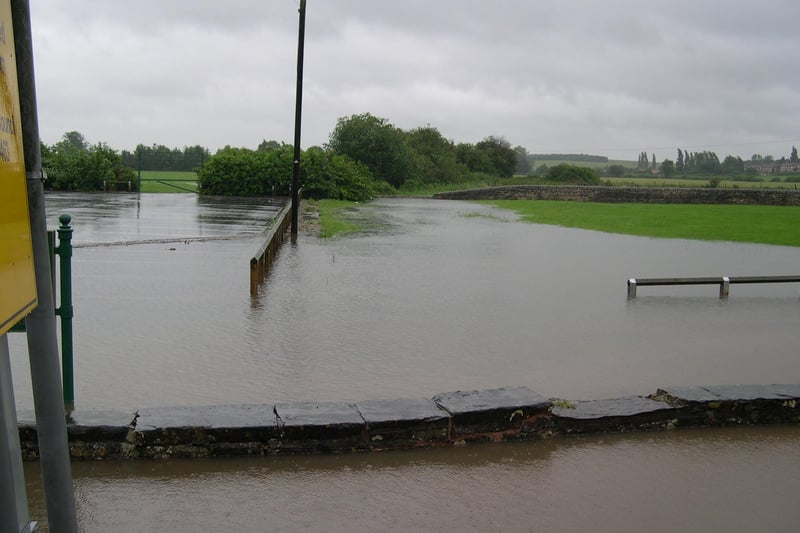 The Car Park on Warsop Carrs was entirely submerged by the flooding.