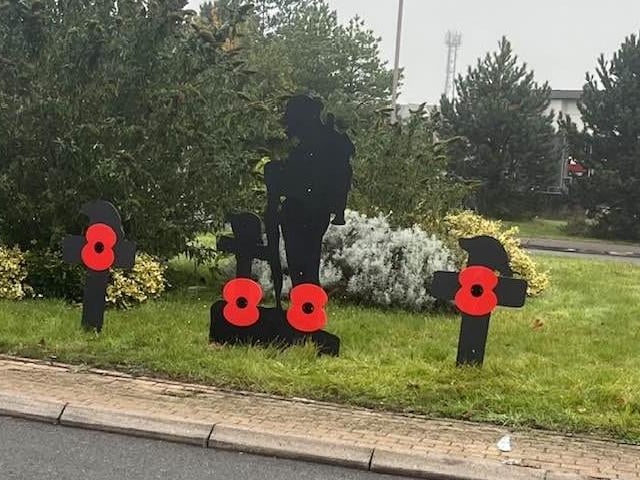 Coun Mick Barton said: "A Massive Thankyou to Andy Clifford, Glen Talbot, and Martin Hanstock for helping me get the silhouettes up in Forest Town , Asda roundabout, Clipstone roundabout and the green across from St Albans church."