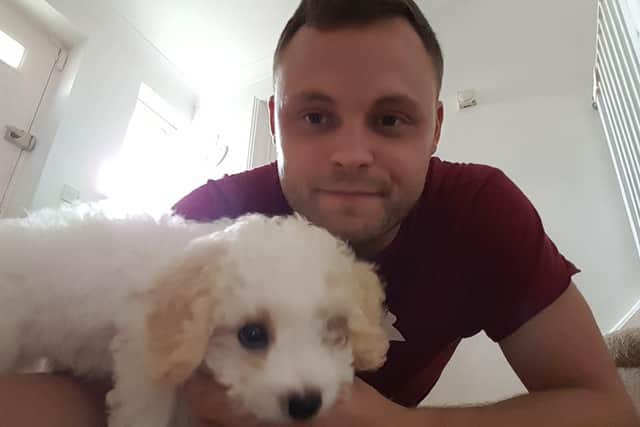 Ben Bradley MP with his dog Dexter