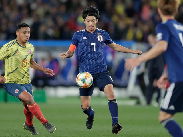 In real life, he's just joined Levante. On FM, Leeds won the race for the seasoned Japan international. He's another central midfielder with plenty of composure on the ball.