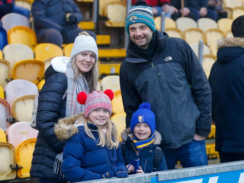Mansfield Town fans ahead of the 3-2 win over Hartlepool United.