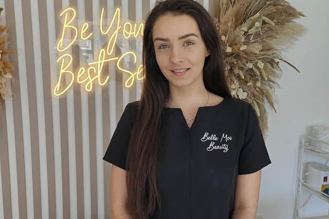A proud Rhianna Hook inside her new salon, which is already proving popular.
