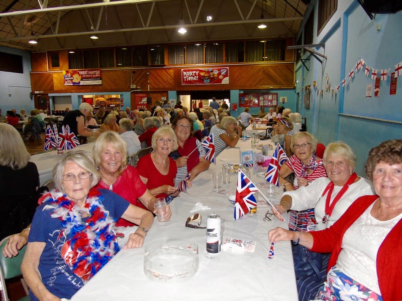 Guests dressed in red, white and blue for the occasion.