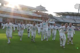 Cuckney head towards their fans after Lord's final win.