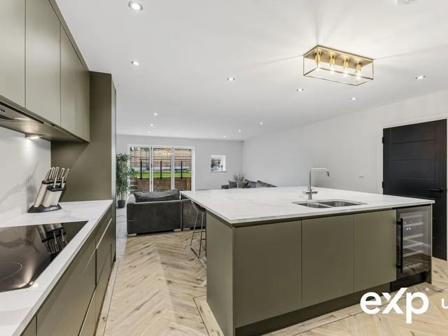 The kitchen will include quality branded integrated appliances, luxury tiled flooring with practical underfloor heating and warmly lit downlighting.
