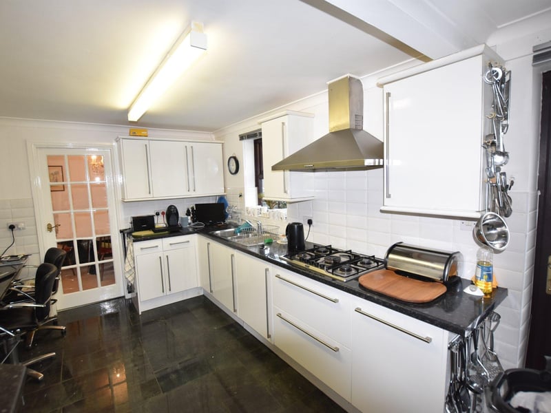 The property boasts a modern kitchen.