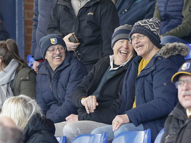 Mansfield Town fans ahead of kick-off at Stockport County.