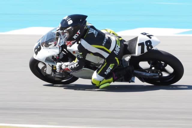 Joshua Williams in action at Jerez.