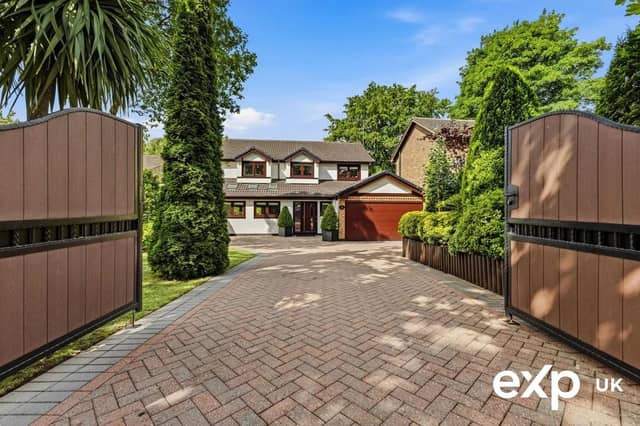 The striking exterior is defined by a charming façade with elegant touches and up-to-date finishes. A gated entrance opens onto a wide, smartly block-paved driveway with plenty of parking for numerous vehicles to the front and an integral double garage.