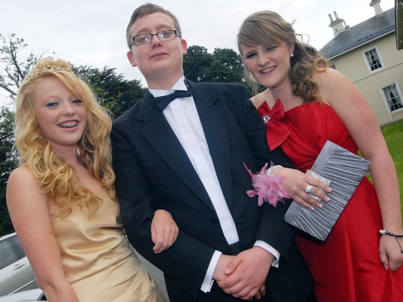Selston Arts and Community College Prom. Pictured: Angelica Halston-Reid, Craig Evans and Lauren Scothern.