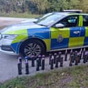 Police discovered these canisters in Kirkby in Ashfield