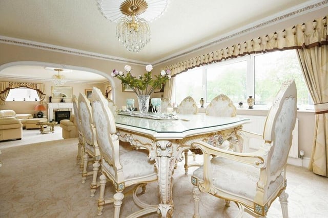Flowing seamlessly from the lounge is this delightful dining room that also provides wonderful views.
