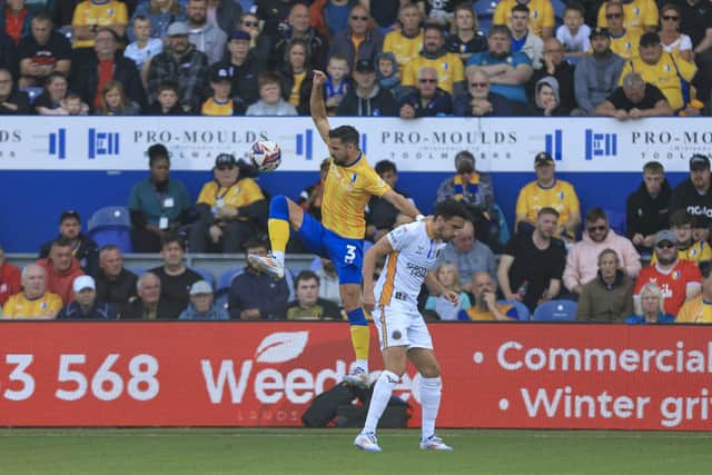 Action from the Sky Bet League 1 match against Shrewsbury Town FC at the One Call Stadium, 21 Sept 2024, Photo credit Chris & Jeanette Holloway / The Bigger Picture.media