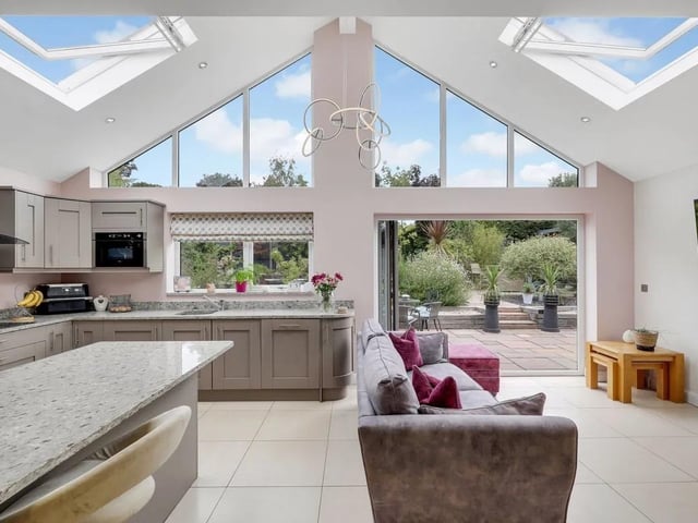 The spacious open-plan kitchen/lounge/diner provides a sociable and versatile space for modern family living and entertaining.