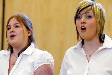 Nicola Vardy and Bryony Houldsworth from the Mansfield Music & Drama Festival at the Crescent Centre.