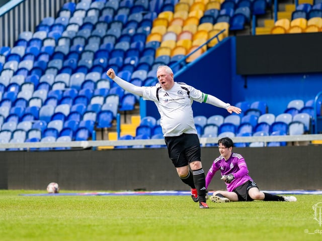 A large number of the group are lifelong Mansfield Town supporters and relished the opportunity to play at One Call Stadium themselves.