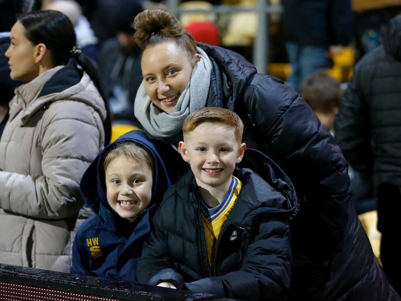 Mansfield Town fans ahead of the 1-1 draw with Doncaster Rovers.