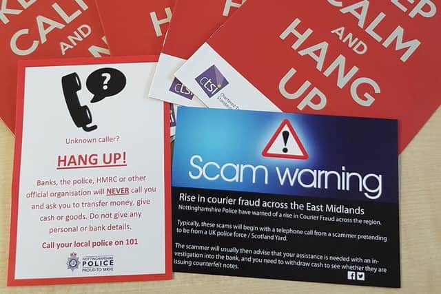 The prevention packs that are being distributed across Nottinghamshire.