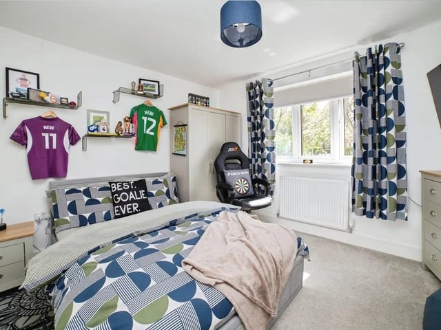 The property boasts ample bedroom space for a large family or for hosting guests.