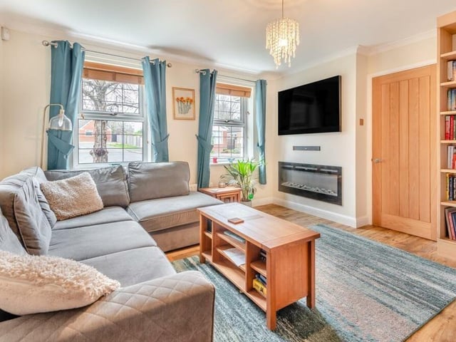 We launch our tour of the Cotswold Grove property in the largest room in the ground floor, the lounge. It is a lovely space -- and bright too, thanks to two double-glazed windows facing the front of the house.