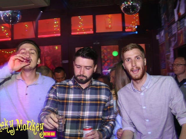 The three stages of having a shot!