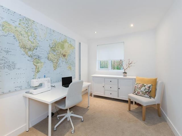 Another room on the ground floor that could be put to multiple uses. Here it is enjoying life as an office.