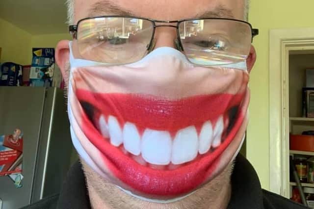 You'll always be smiling wearing this mask. Submitted by Shaun Heald