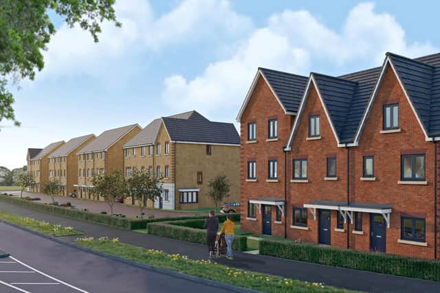 An artist's impression of how some of the homes in the second phase of the development will appear.