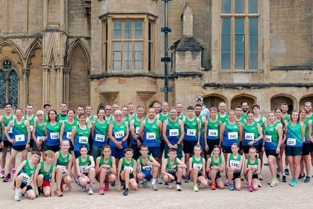 Mansfield Harriers at the Newstead Dash. Picture by Linacre Photography.