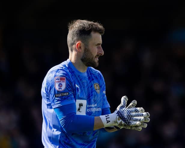 James Belshaw of Notts County during the Sky Bet League Two match between Cambridge United and Notts County FC at Abbey Stadium on April 11, 2026 in Cambridge, England. (Photo by Leila Coker/Getty Images)