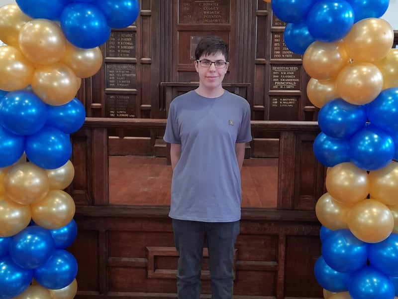 Queen Elizabeth student Konnah Aldread achieved grade 9s in English language, maths, physics, geography and statistics, and grade 8s in English literature, biology, chemistry, computer science and French. He said: “I am happy with my results and looking forward to starting college.”