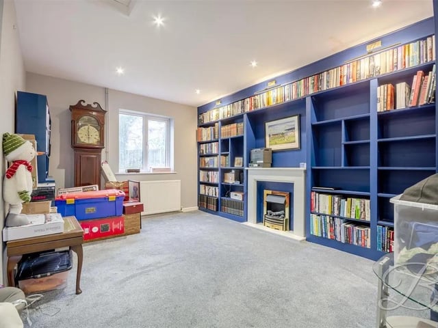 The second spacious living area enjoys garden views