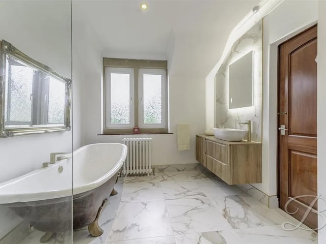 The property boasts high end fixtures and finishes