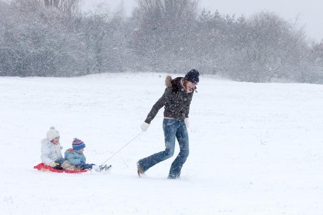 Do you recognise this family having fun in the snow? 2007.