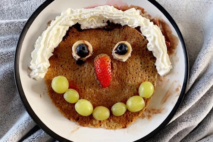 This pancake is happy to see you!