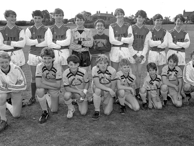 Bilsthorpe's team pose for a pre-match back all the way back in 1985.