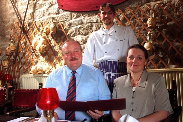 Pictured at the Peacock, Owler Bar, Sheffield, where Chef Martin Allen was seen with the Landlord and Lady David and Barbara Neville in 1997