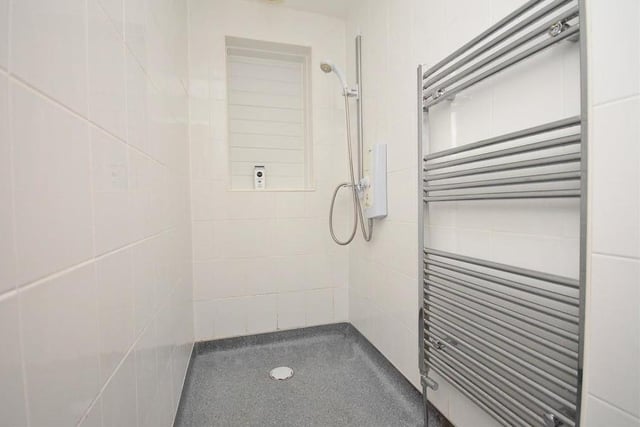 Not many properties boast their own wet room, but here's a practical addition to the Dover Beck Close home. It includes an electric shower, heated towel-rail, tiled walls, extractor fan and vinyl floor covering.