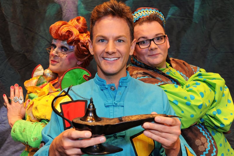 Palace Theatre's Aladdin Pantomime featured Chris Edgerley as Aladdin with Mark James as Wishee Washee and David Rumelle as the Widow Twankey.