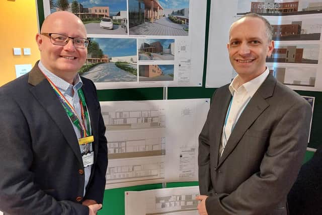 David Ainsworth (left) and Dr James Thomas from Sherwood Forest Hospitals Trust, at the open day for the new community diagnostic centre plans