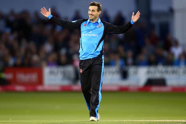 Daryl Mitchell took a landmark 100 T20 wickets for Worcestershire Rapids in the win. (Photo by Jordan Mansfield/Getty Images)
