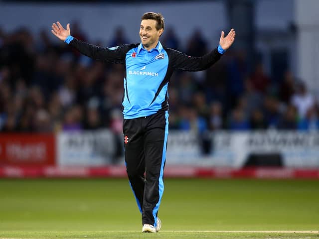 Daryl Mitchell took a landmark 100 T20 wickets for Worcestershire Rapids in the win. (Photo by Jordan Mansfield/Getty Images)