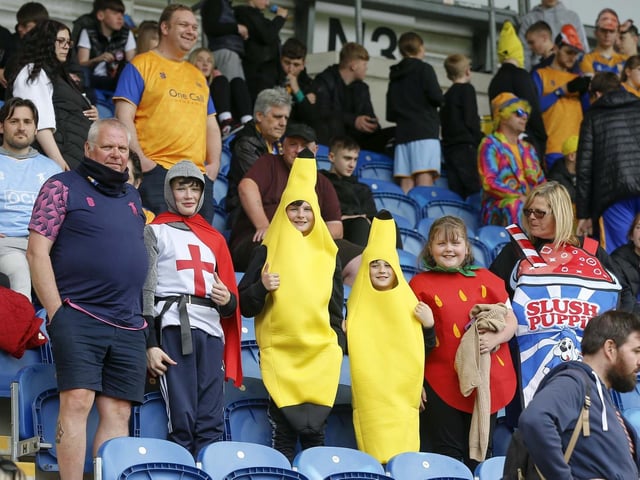 Mansfield Town fans who made the final day of the season trip to Colchester United.