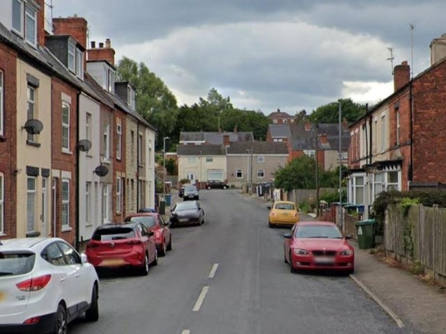One house on Derby Street, Mansfield sold for just £40,000 on January 19, while another sold for £55,000 on June 24.