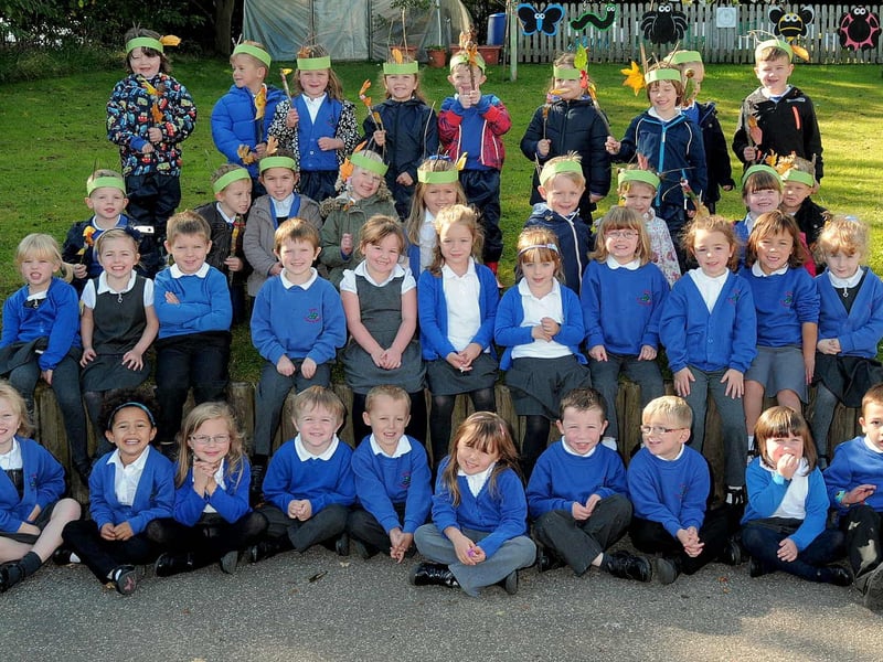 Holly Primary School's new starters in 2015.