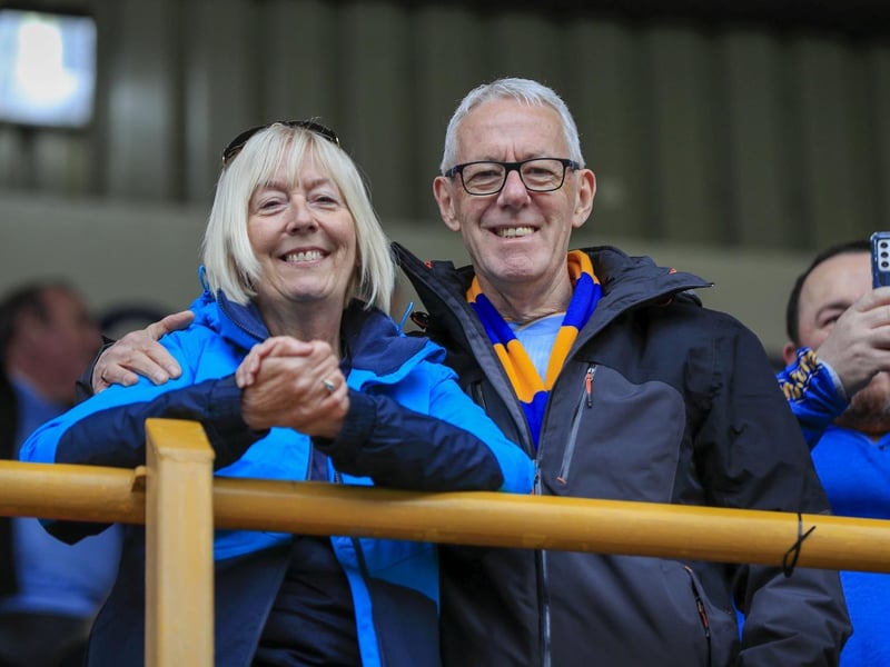 Mansfield Town fans ahead of the big win at Bradford