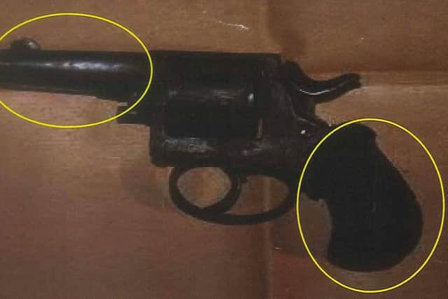 The gun was found to contain two live bullets.