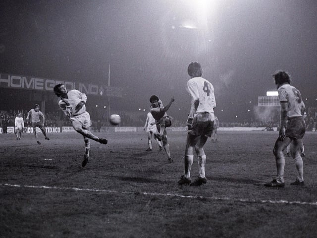 Johnny Miller playing for Stags v Wrexham in 1976.