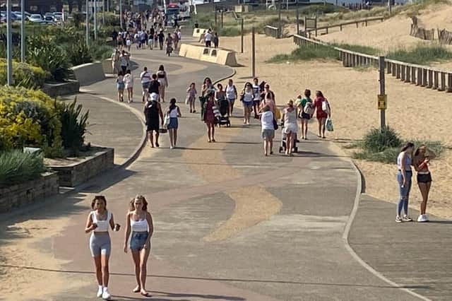 It wasn't crammed with people at Sandhaven Beach, but a fair few still enjoyed a scorching June day. Picture by Frank Reid.